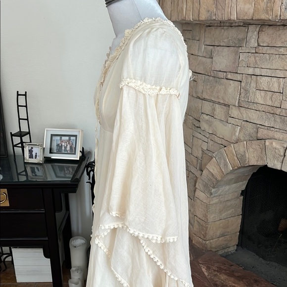 Vintage Lace Eyelet Ivory Wedding Dress The Gibson Girl Tazana California - Picture 5 of 9